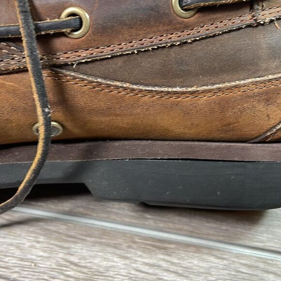 Timberland Brown Leather Mens Size 12M 2-Eye Lace Up Moccasin Boat Shoe 71024 - Picture 12 of 12